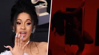 Cardi B wows fans with pole dancing skills in Silhouette Challenge video