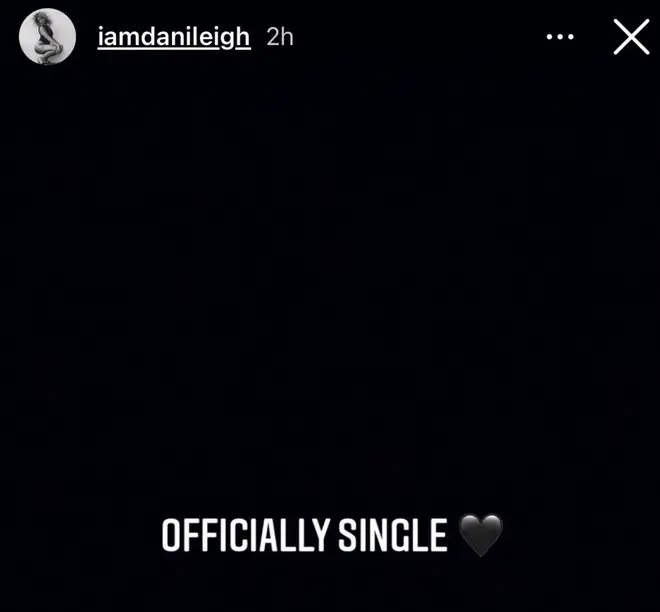 DaniLeigh reveals she is "officially single" on Instagram