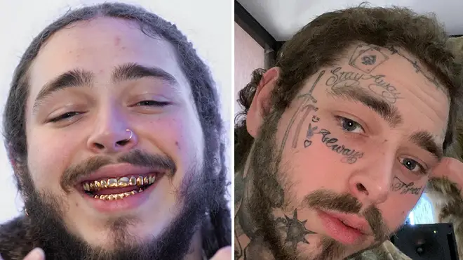 Post Malone tattoo gallery: head, face, skull & more