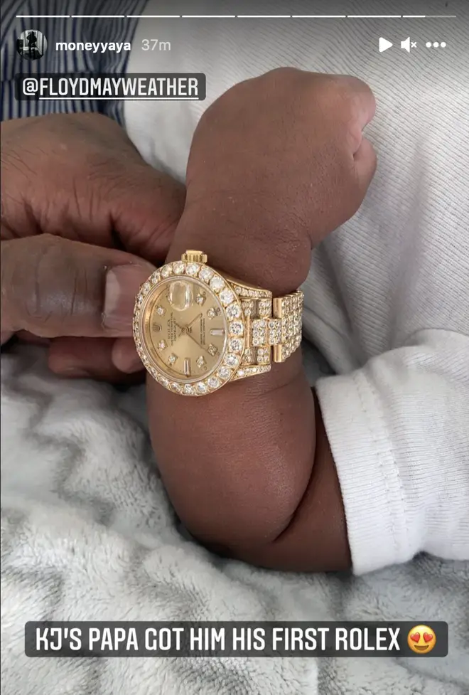 Floyd Mayweather gifts his grandson his first Rolex