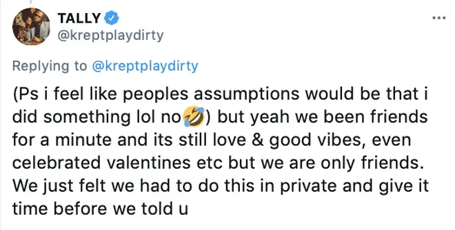 Krept reveals it&squot;s "still love and good vibes" after revealing the break up with Sasha Ellese