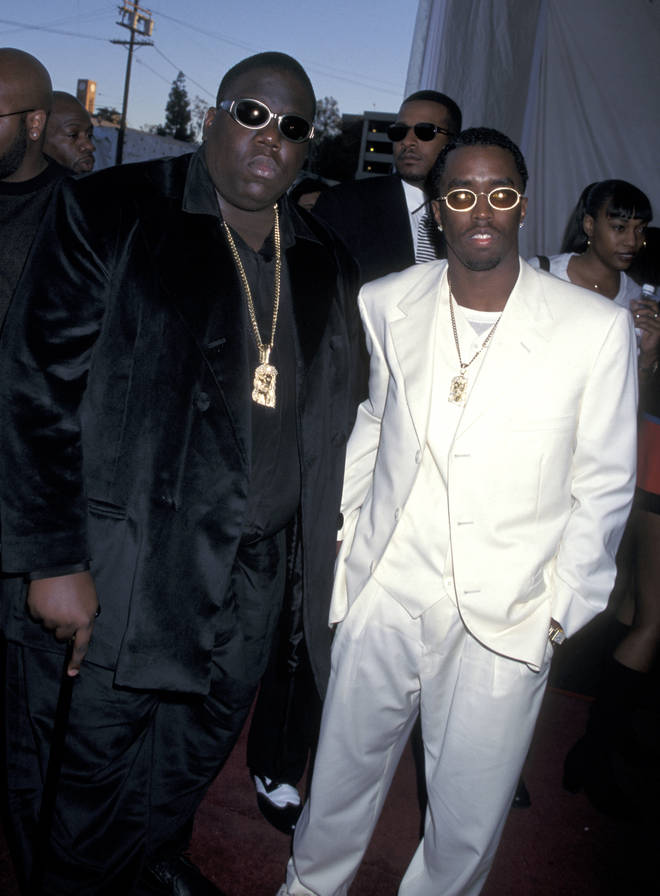 The Notorious B.I.G. was signed to Diddy's Bad Boy Records label. (Pictured here at the 11th Annual Soul Train Music Awards.)