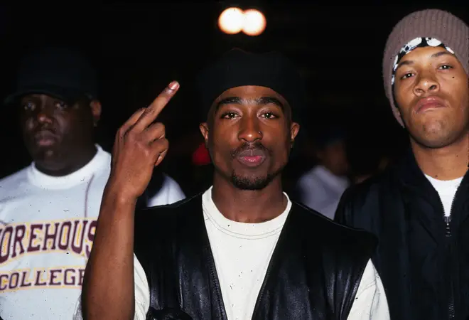 Tupac (centre) and Biggie (left) were friends before their friendship took a turn for the worst.