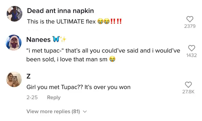Tupac fans took to the comments to share their thoughts on the incredible story.