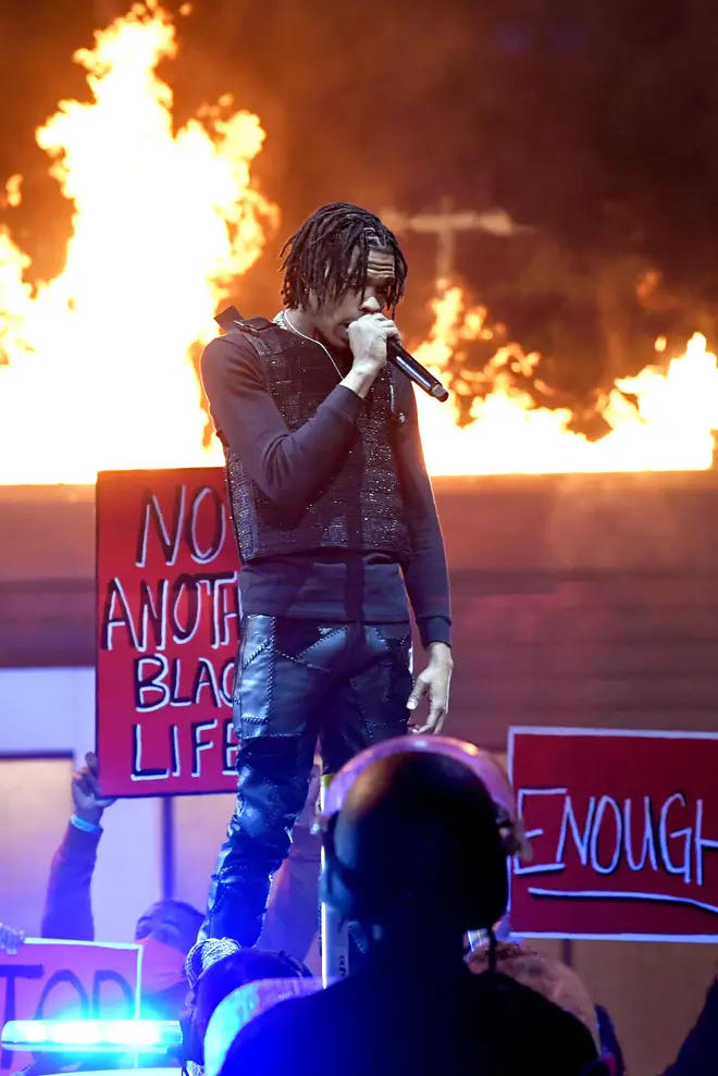 Lil Baby delivers powerful Black Lives Matter performance to his song 'The Bigger Picture'