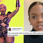 Cardi B and Candace Owens had a public disagreement that has led to warnings of legal action.