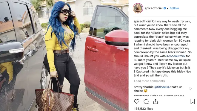 Spice has left fans guessing as to whether her skin tone has been altered permanently.