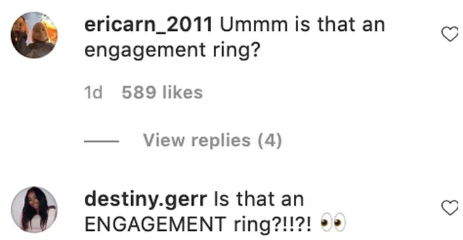 Fans ask Jordyn Woods if her ring is an engagement ring