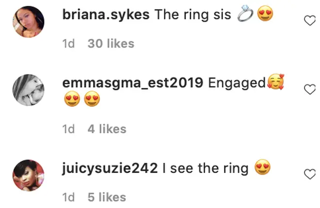 Fans flood Jordyn Woods' comment section after spotting her diamond ring