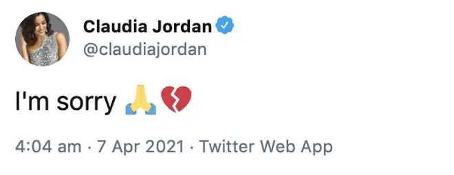 Claudia Jordan apologises for tweeting false information about DMX's condition.
