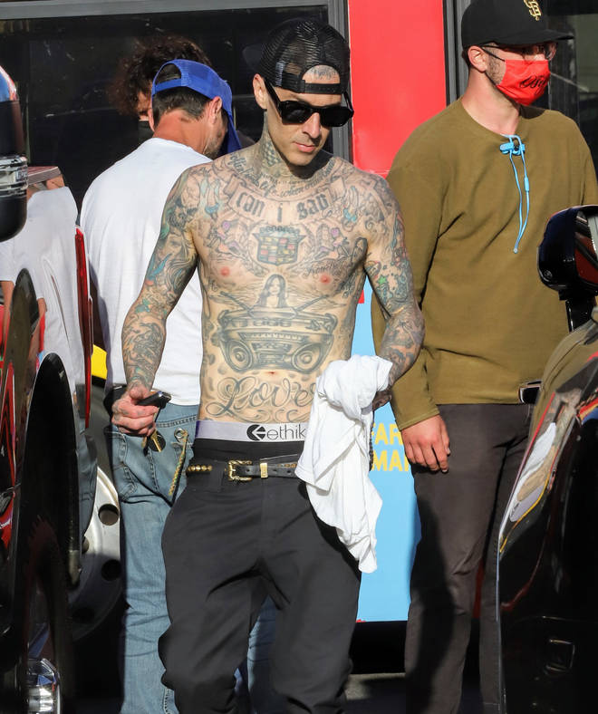 Travis Barker got Kourtney's name tattooed on his chest after four months of dating.