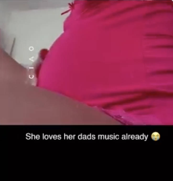 Loz shares a snap rubbing her baby bump, alluding to J Hus being her child's father