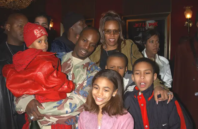 DMX pictured with some of his children during the world premiere of 'Cradle 2 The Grave' at Ziegfeld Theater in New York.