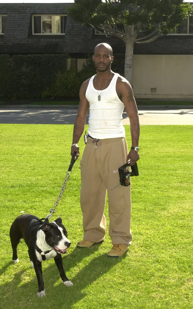 DMX evidently loved dogs and even got one of his pet dogs names' tattooed on his neck.