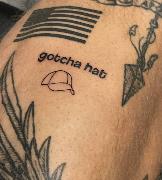 Jake Paul shows off his 'gotcha hat' tattoo on Instagram