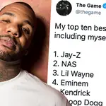 The Game sparks fan debate after revealing his 'Top 10 rappers alive' list