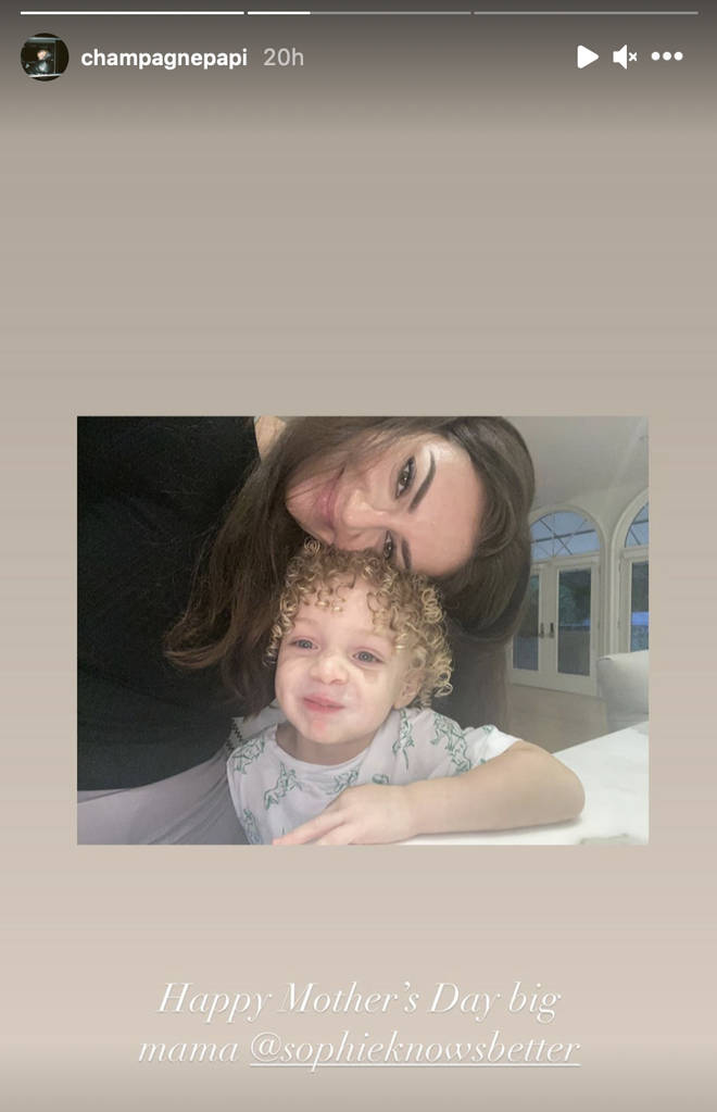 Drake shares adorable photo of Sophie Brussaux and their son Adonis, on Mother's Day.