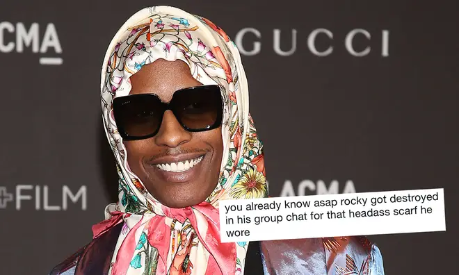 Rocky raised a few eyebrows with the Gucci accessory.