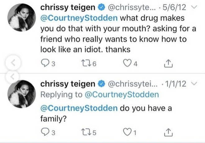 Chrissy Teigen's tweets from 2012 has resurfaced after Courtney Stodden addressed them in a recent interview.
