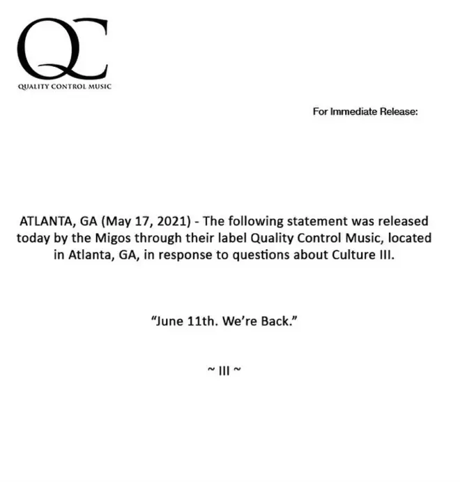 "June 11th. We&squot;re Back".