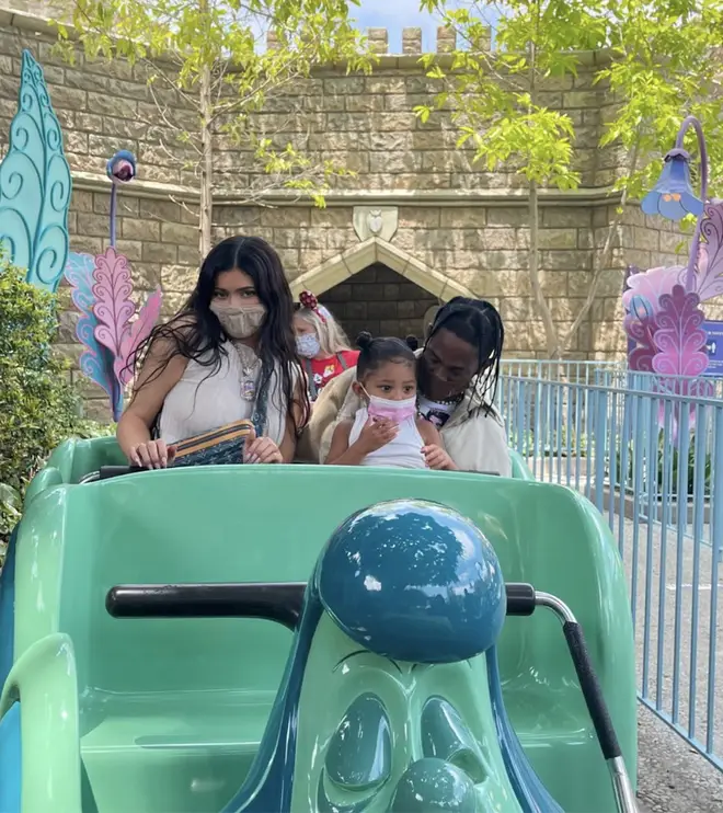The former couple were spotted taking their daughter Stormi to Disneyland.