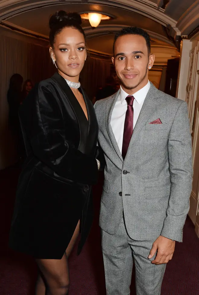 Rihanna and Lewis Hamilton