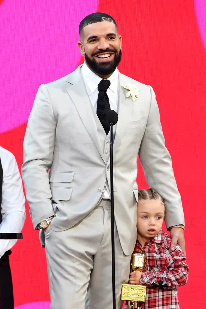 Drake brought Adonis on stage while accepting his Artist Of the Decade award at the 2021 Billboard Music Awards.