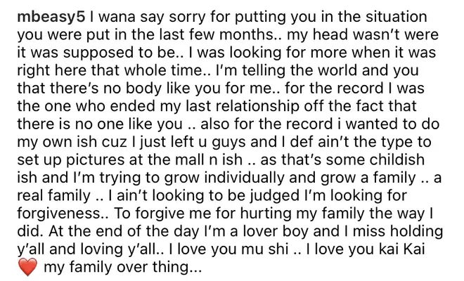 Beasley issued an apology to his former partner Montana.