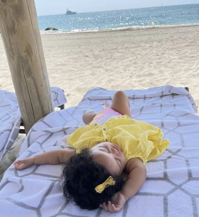 Usher shares photo of his and Jenn's first child, their daughter, Sovereign.