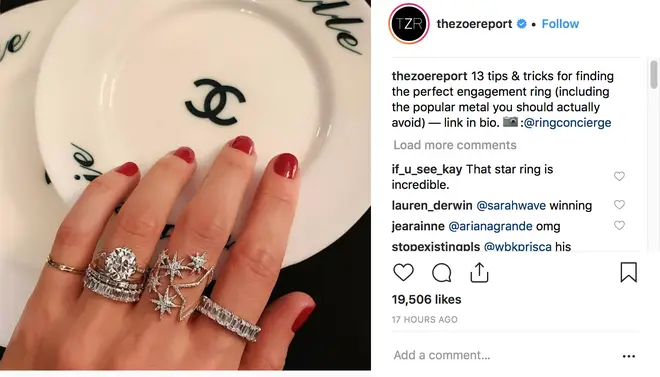 Ariana Grande Responds To Instagram Post About Engagement Rings