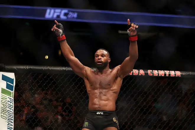 Tyron Woodley says he will 'take Paul's head clean off his neck' during the fight.