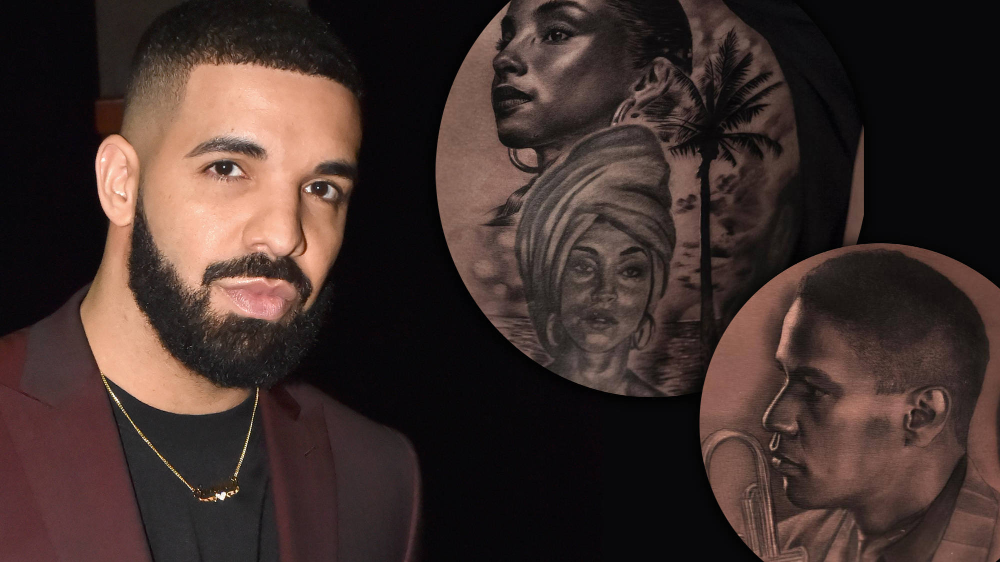 Drake tattoo gallery: Rihanna's face, Adonis, Aaliyah, the Beatles & more -  Capital XTRA
