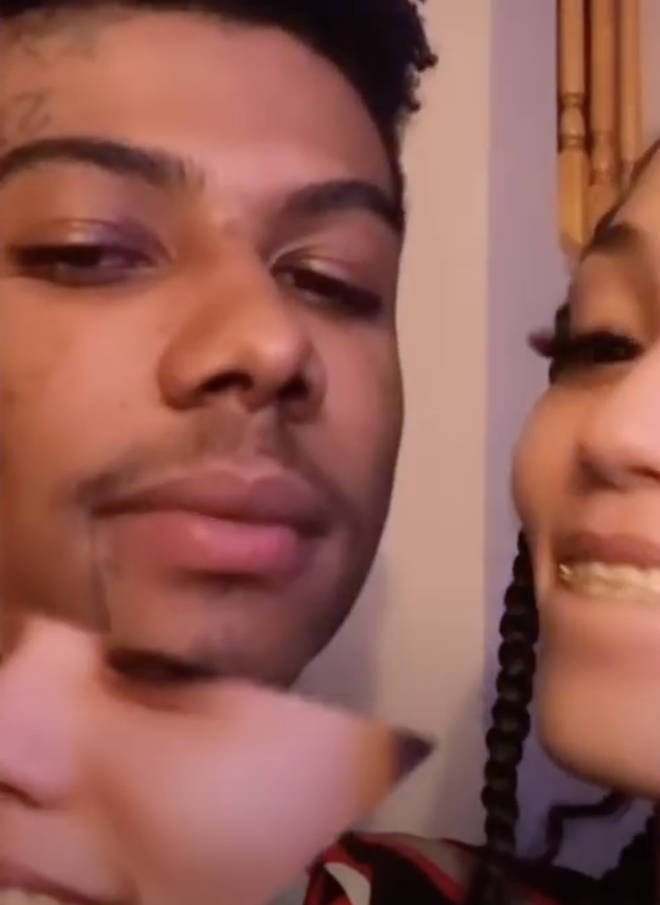 Blueface and Coi Leray getting close in an intimate video on Instagram.