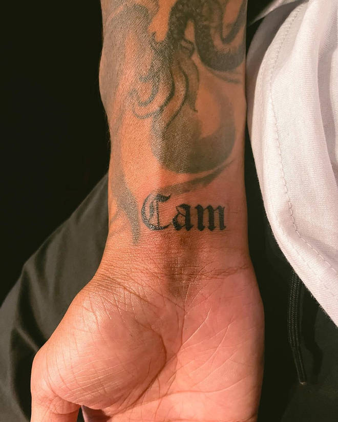 Tyga got Camaryn's nickname 'Cam' tattooed on his wrist.