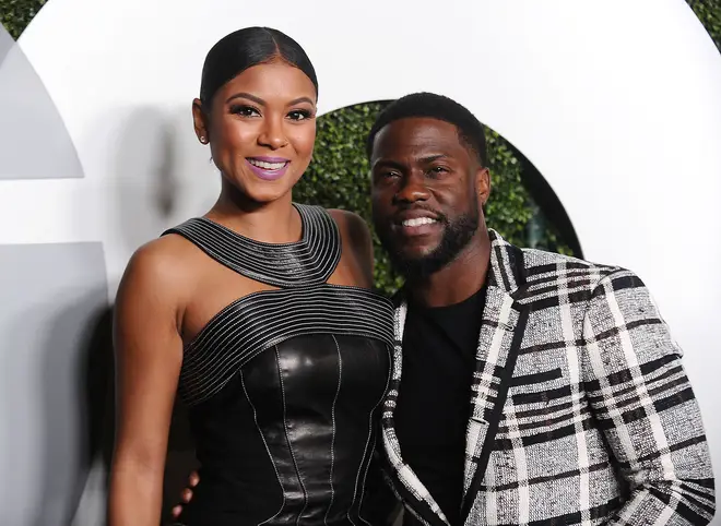 Eniko Parrish and Kevin Hart