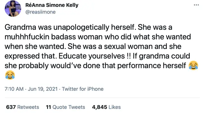 Nina Simone's granddaughter defended Chloe