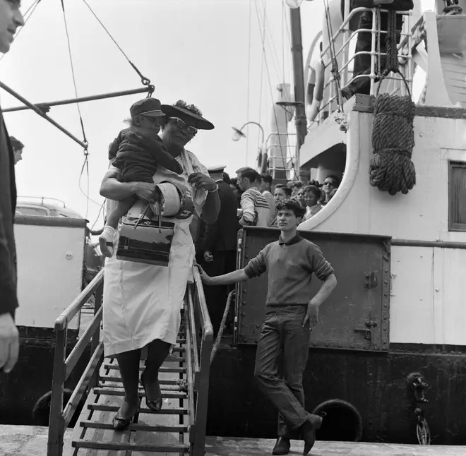 West Indian immigrants arriving in the United Kingdom, 30th June 1962.