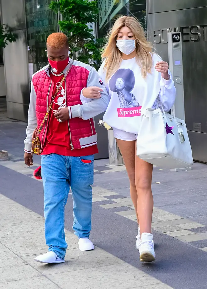 Wendy Williams are Ray J are seen walking in soho on June 28, 2021 in New York City.