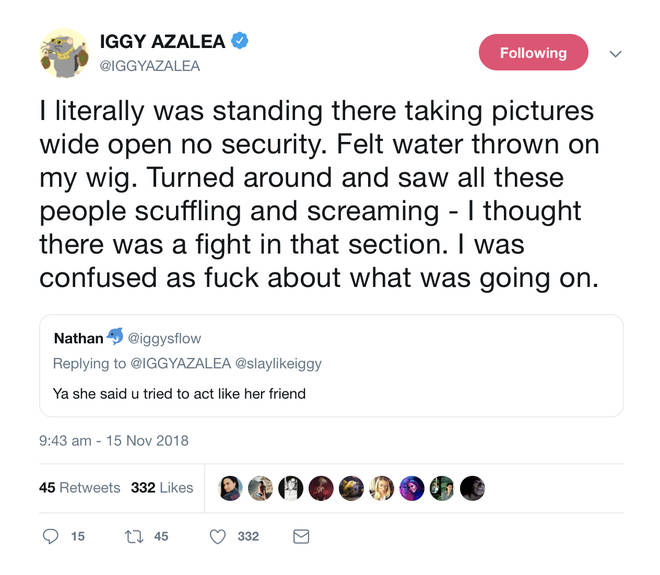 Iggy says she was "confused as f*ck."