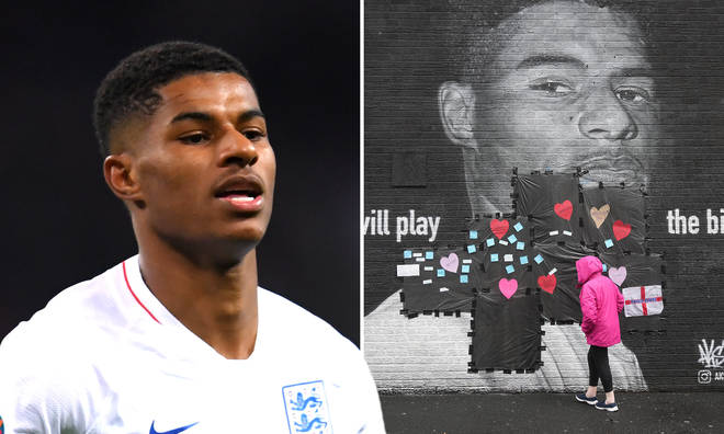Marcus Rashford responds to racial abuse after mural is left defaced.