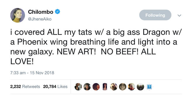 Jhene Aiko Addresses Why She Covered Her Big Sean Tattoo