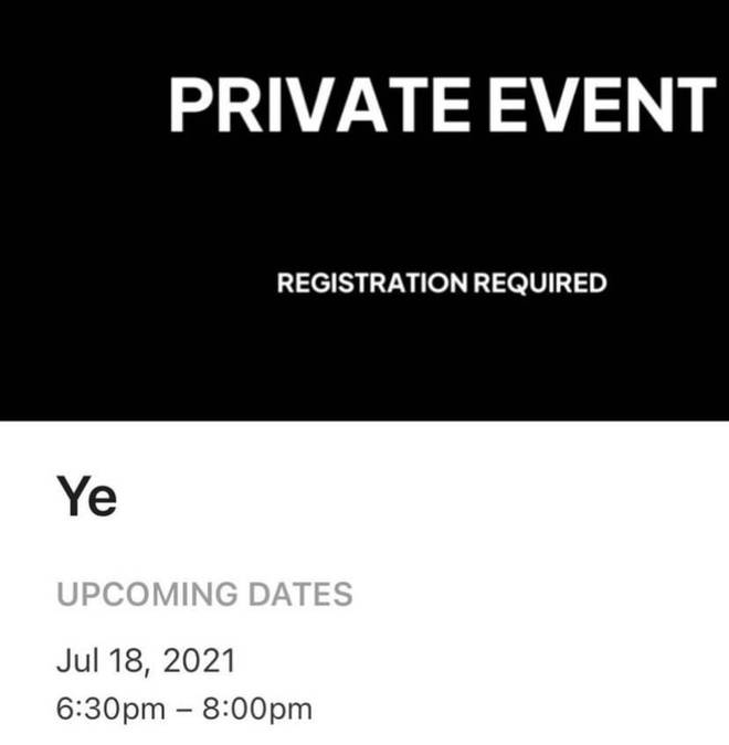 The listening party was detailed as a "private event".