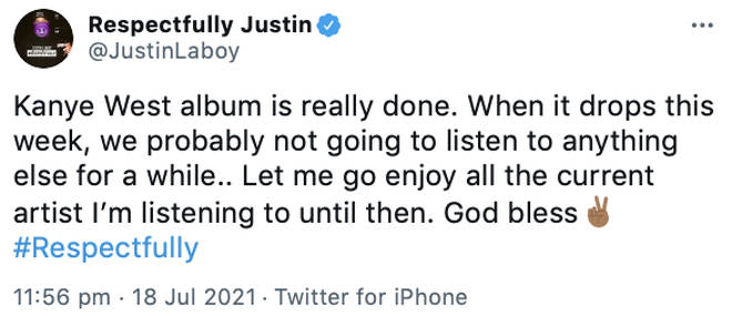 Justin Laboy shares his thoughts on Kanye West's upcoming album.
