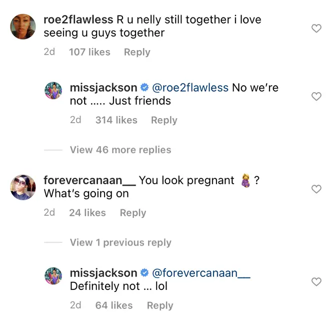 Shantel confirmed her split with Nelly and denied rumours of pregnancy.