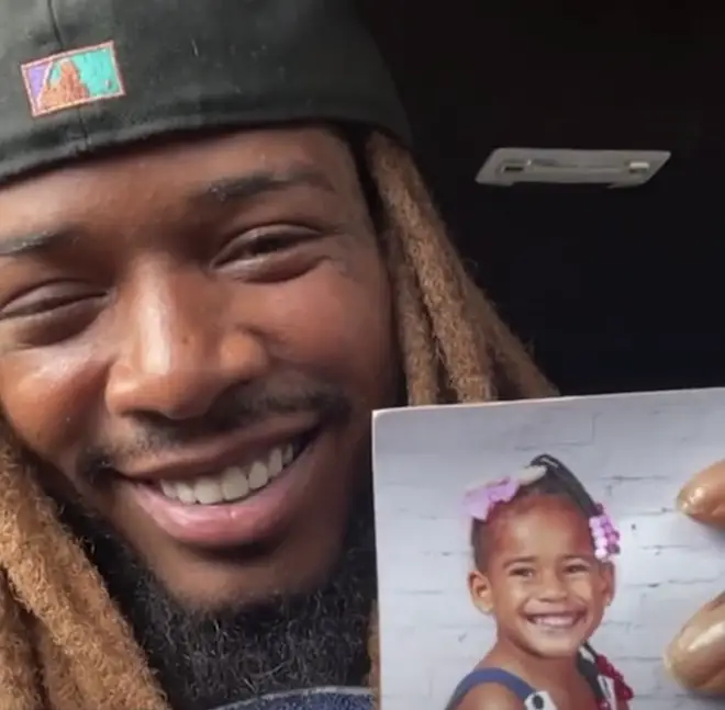 Fetty Wap shows his fans a photo of his late daughter Laure Maxwell.