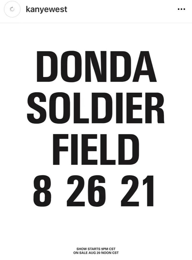 Kanye West announces his next 'Donda' listening event at Solider Field