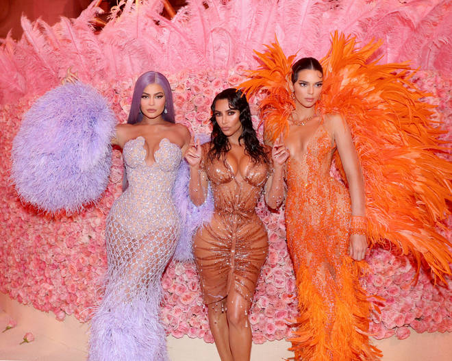 Kylie Jenner, Kim Kardashian West and Kendall Jenner attend The 2019 Met Gala Celebrating Camp: Notes on Fashion.