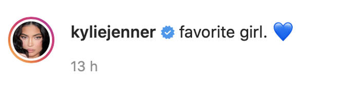 Jenner captioned the post "favorite girl" with a blue heart.