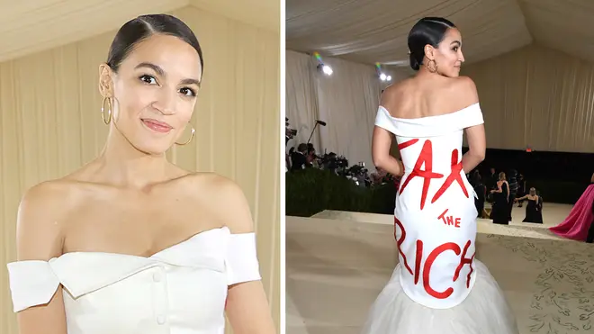 AOC Met Gala 2021 'Tax The Rich' dress controversy explained