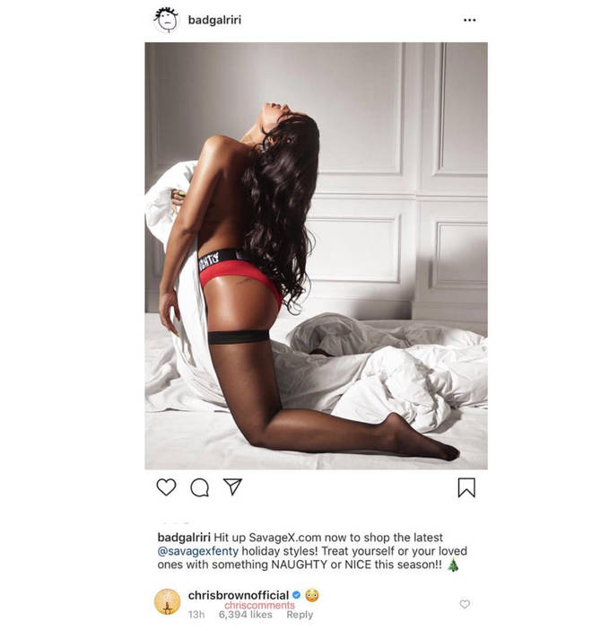 Chris Brown/Rihanna Instagram Post